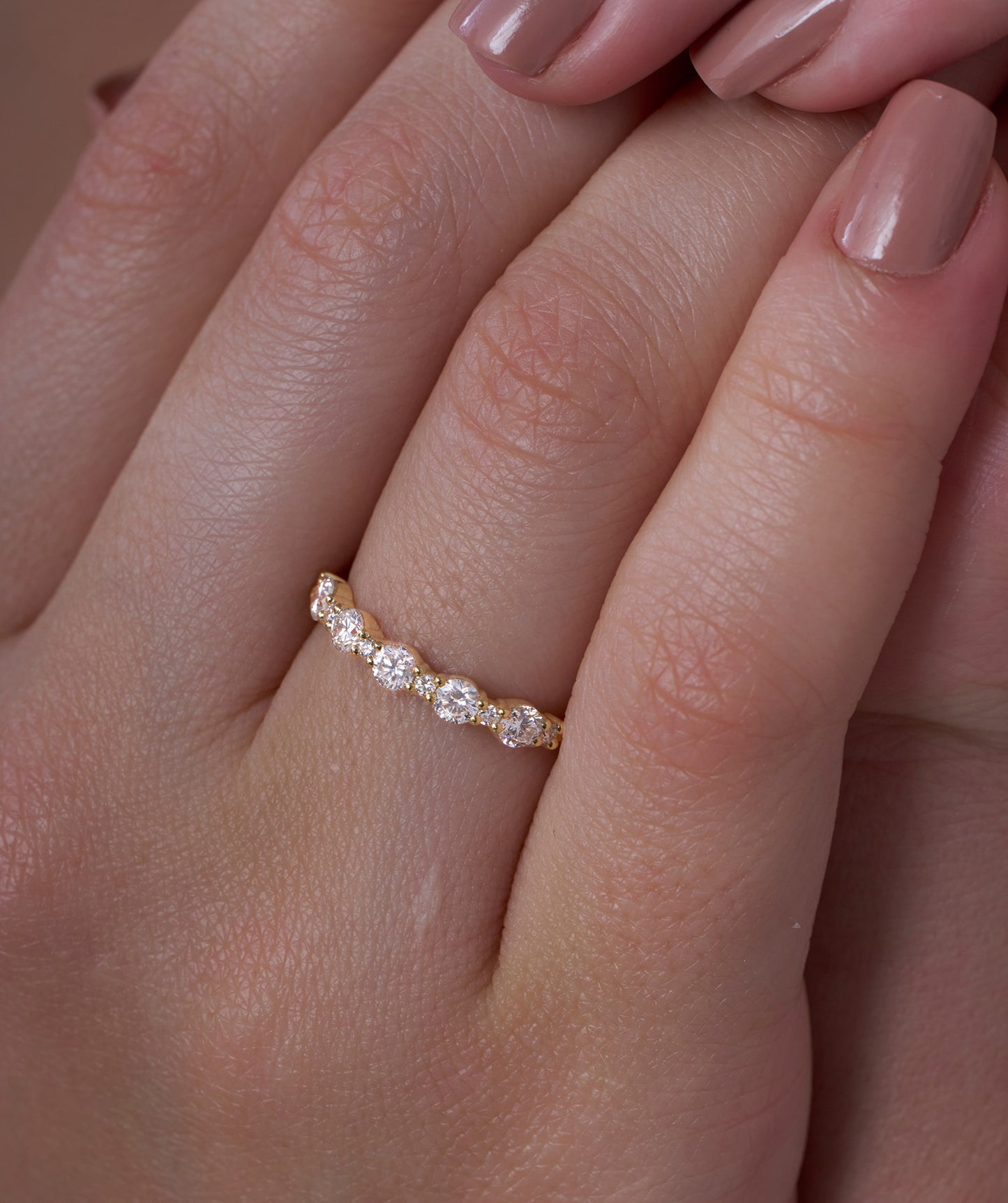 Precious Diamonds Gold Band
