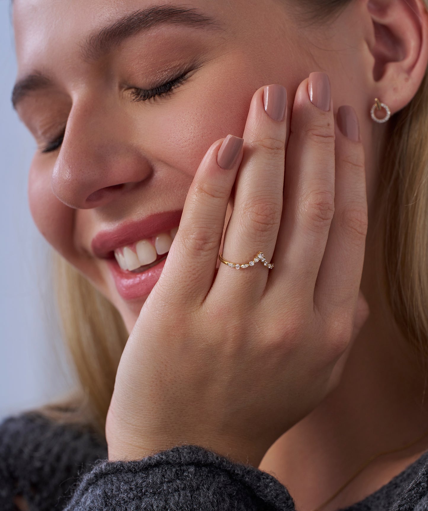 Diamond Chevron Ring