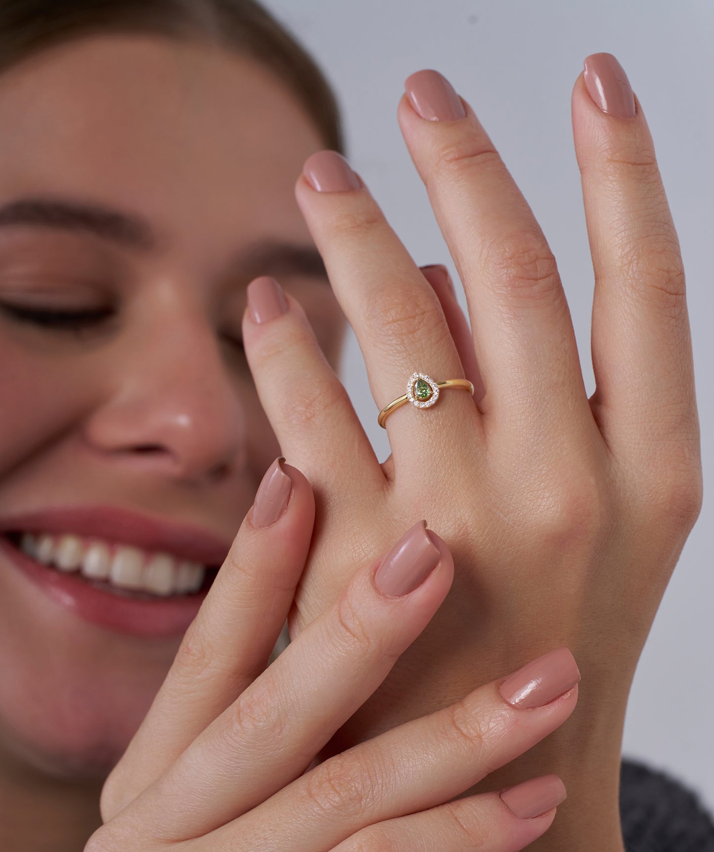 Pear Cut Halo Setting Fancy Ring