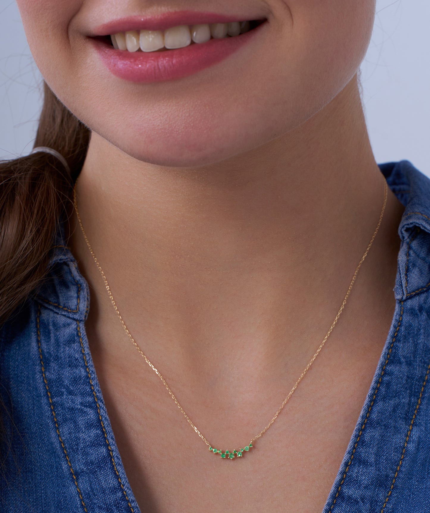 Green Harmony 14K Gold Necklace