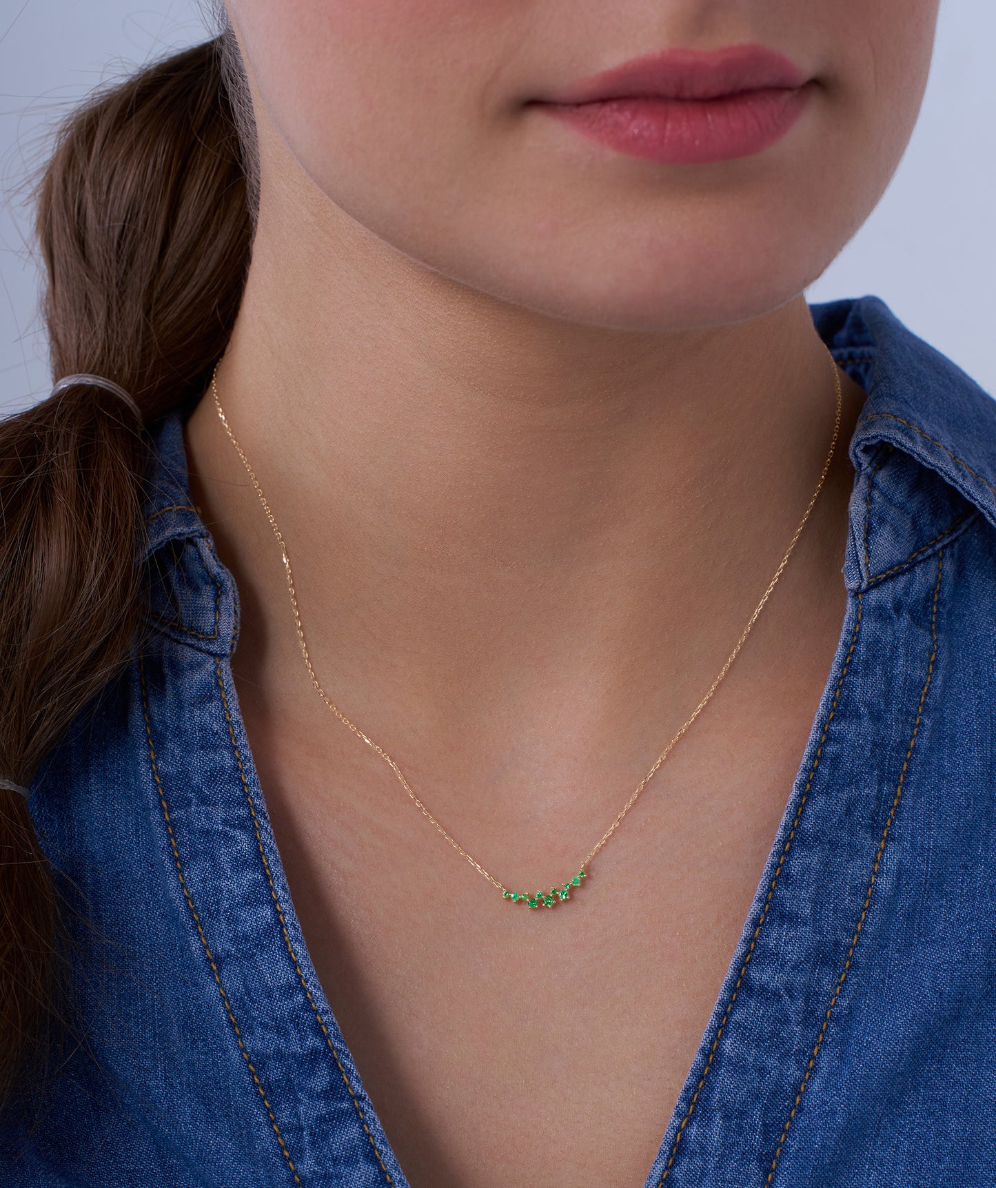 Green Harmony 14K Gold Necklace