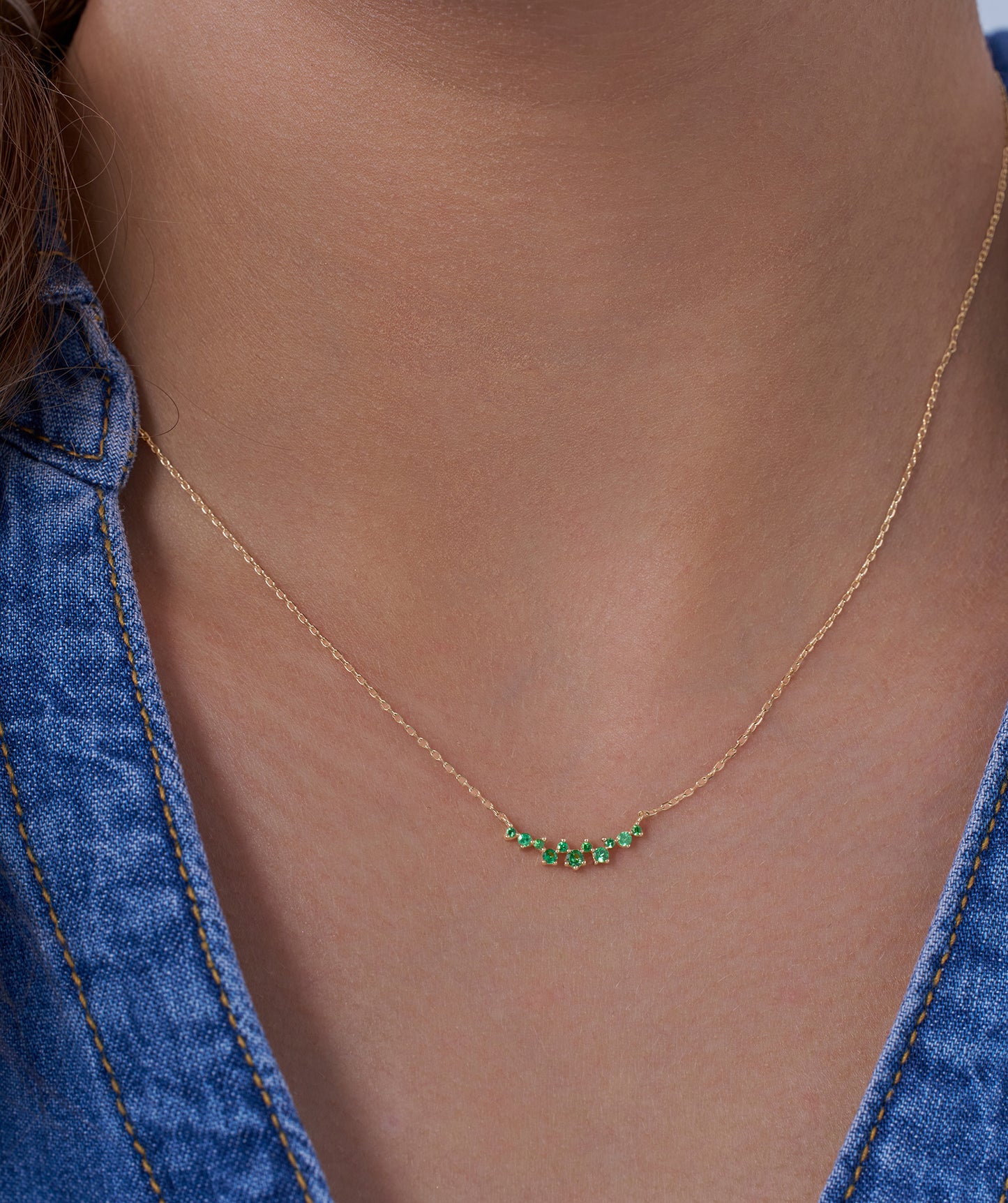 Green Harmony 14K Gold Necklace