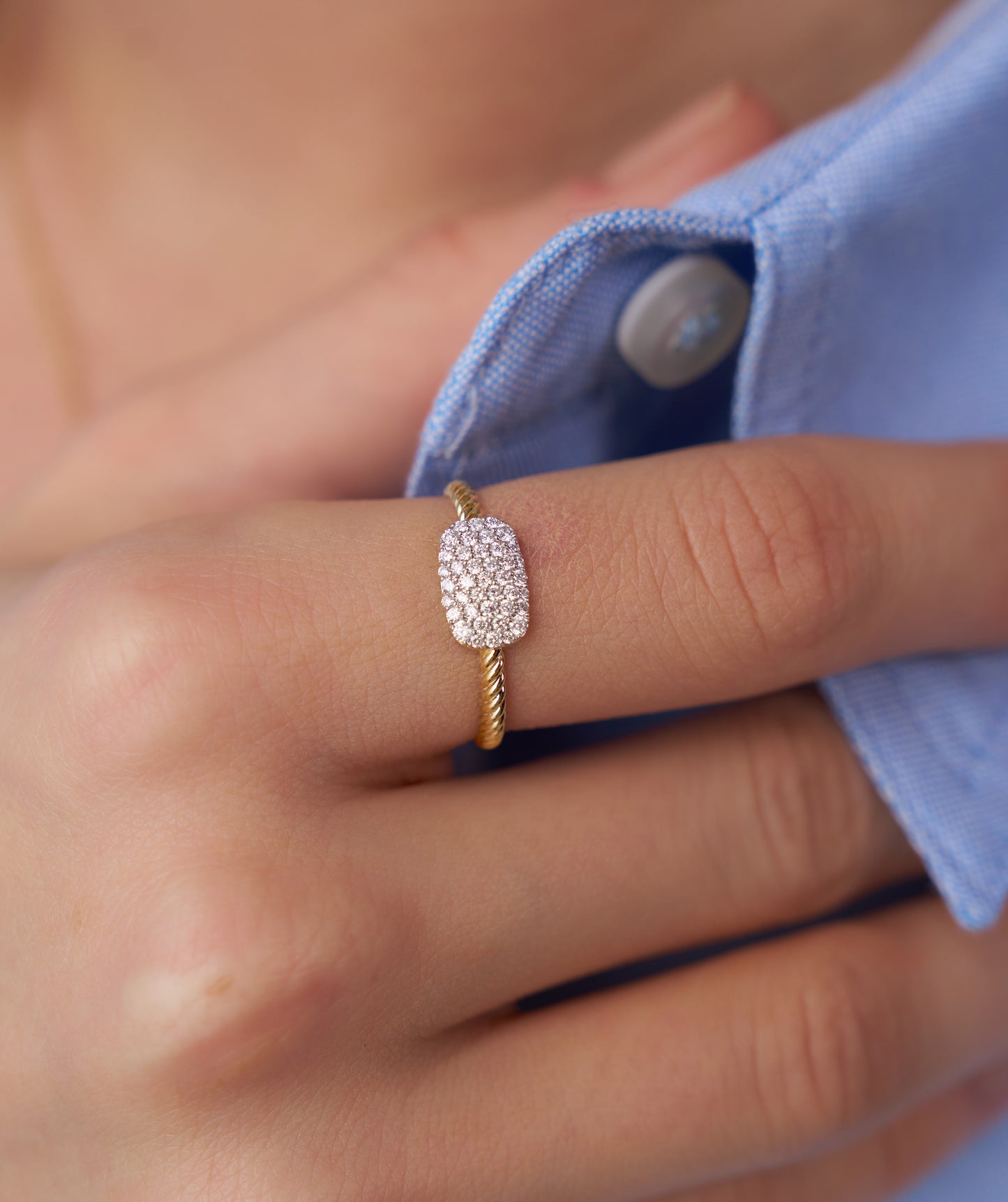Diamond Pavé Statement Ring