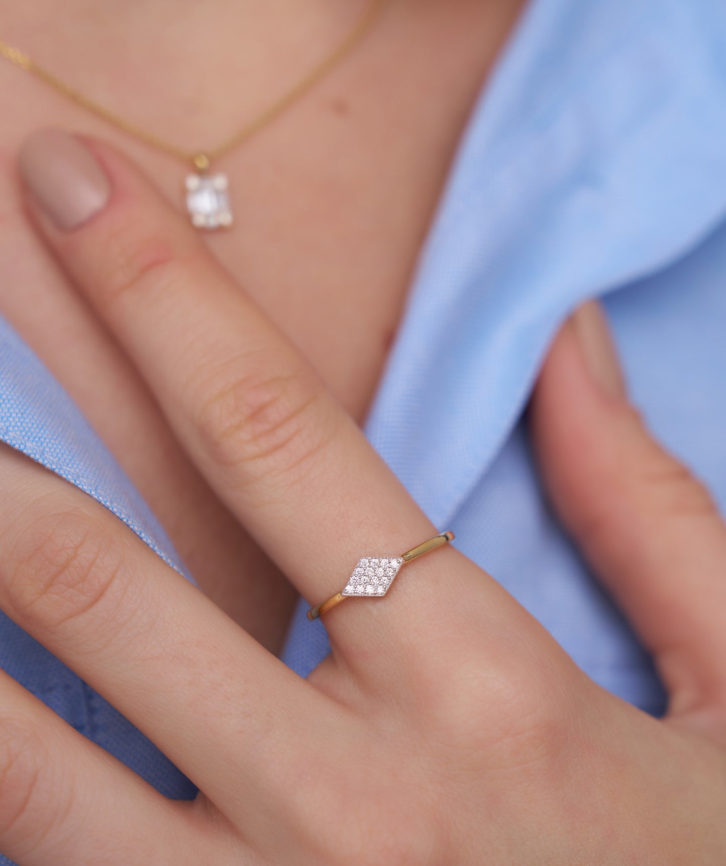 Geometric Diamond Ring