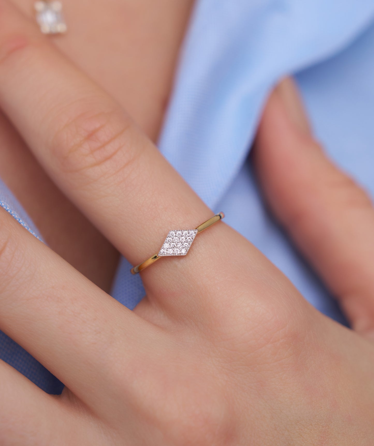 Geometric Diamond Ring