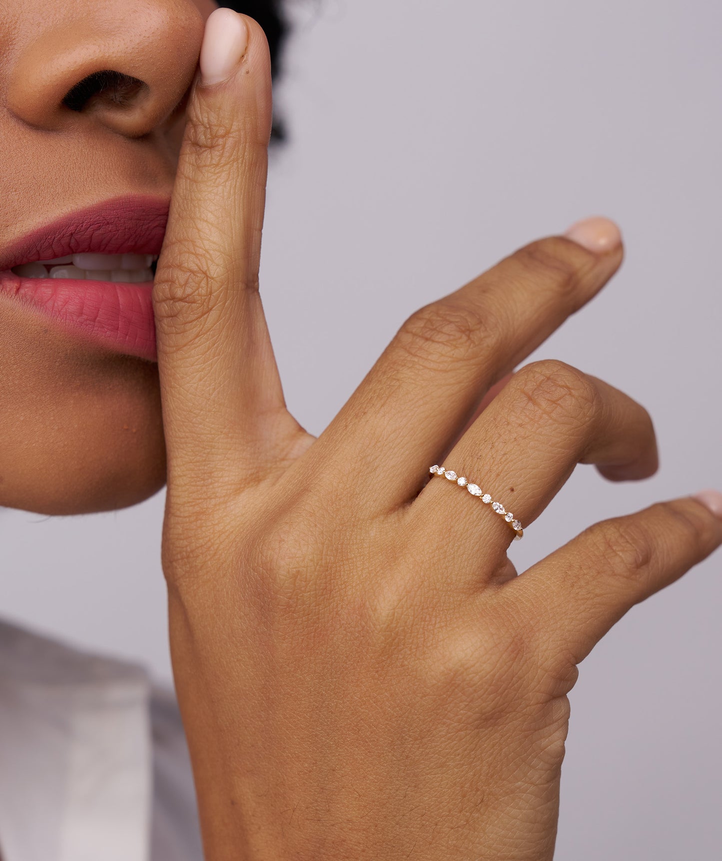 Diamond Band with Unique Stone Shapes