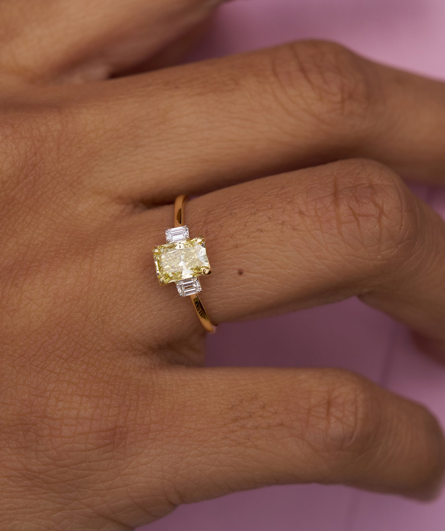 Yellow Radiant-Cut Ring