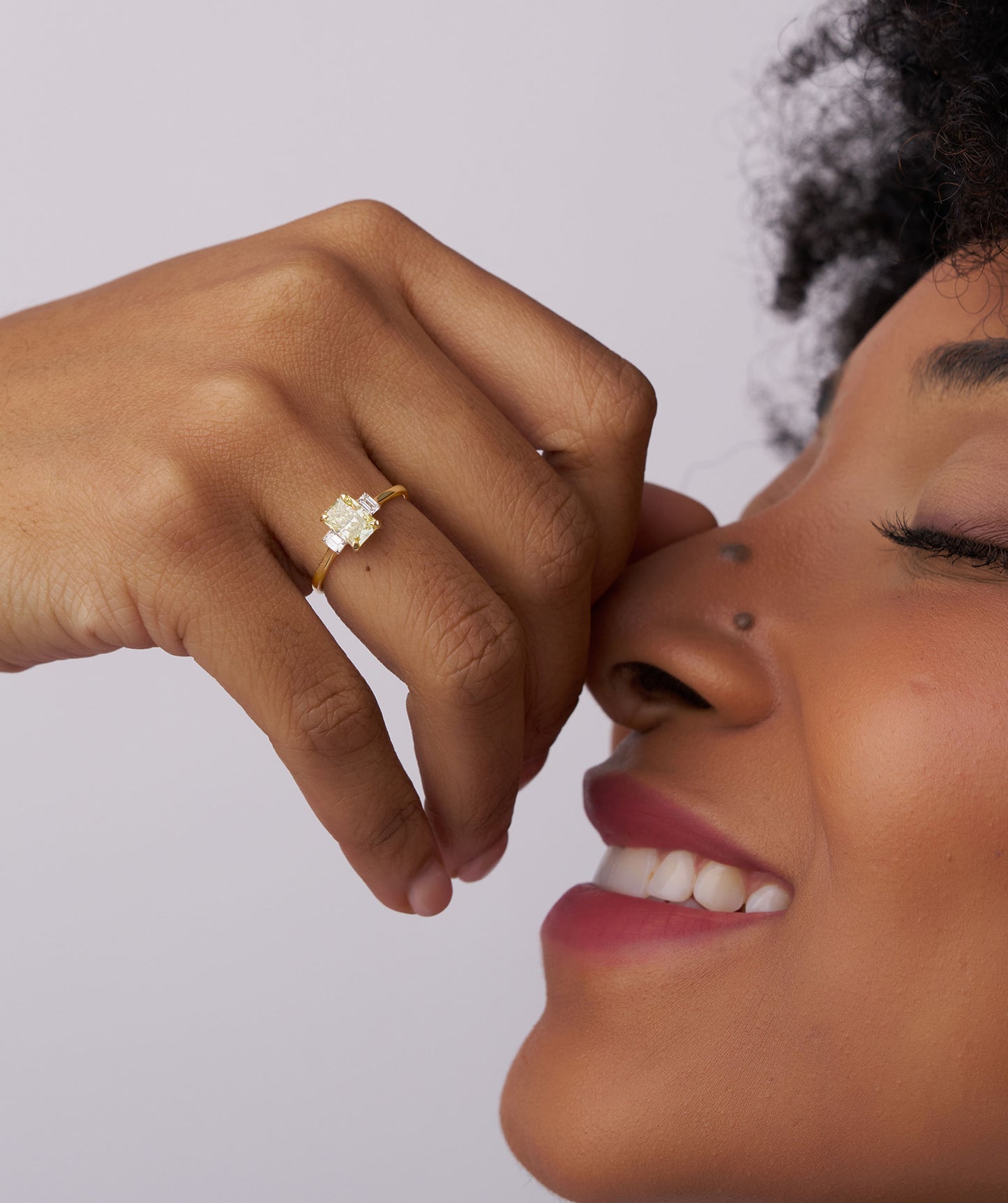 Yellow Radiant-Cut Ring