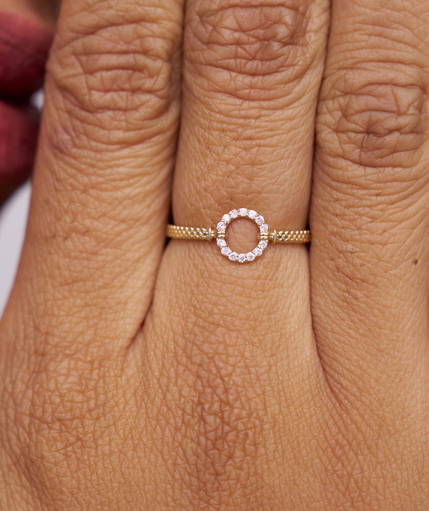 14K Gold Circle Ring