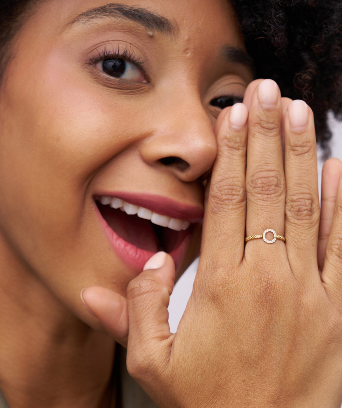 14K Gold Circle Ring
