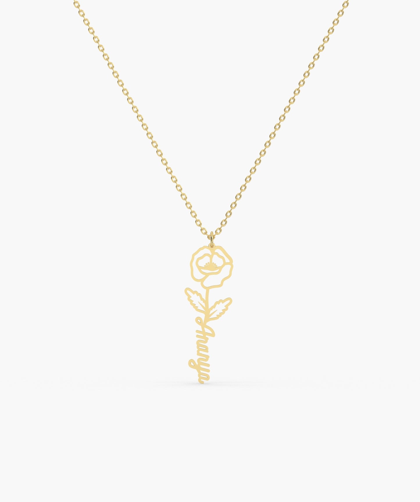 Blossoming Marilyn Name Pendant