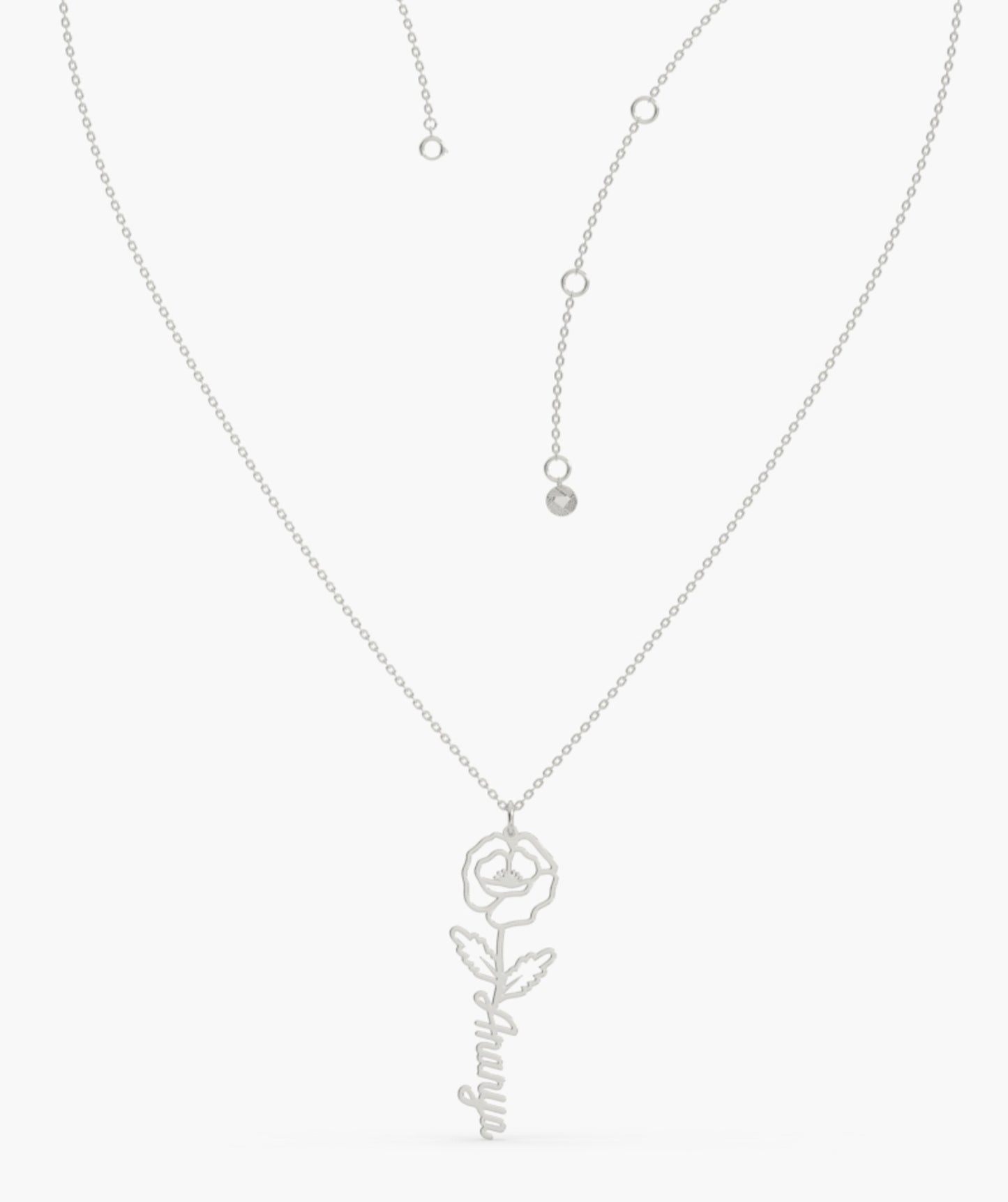 Blossoming Marilyn Name Pendant