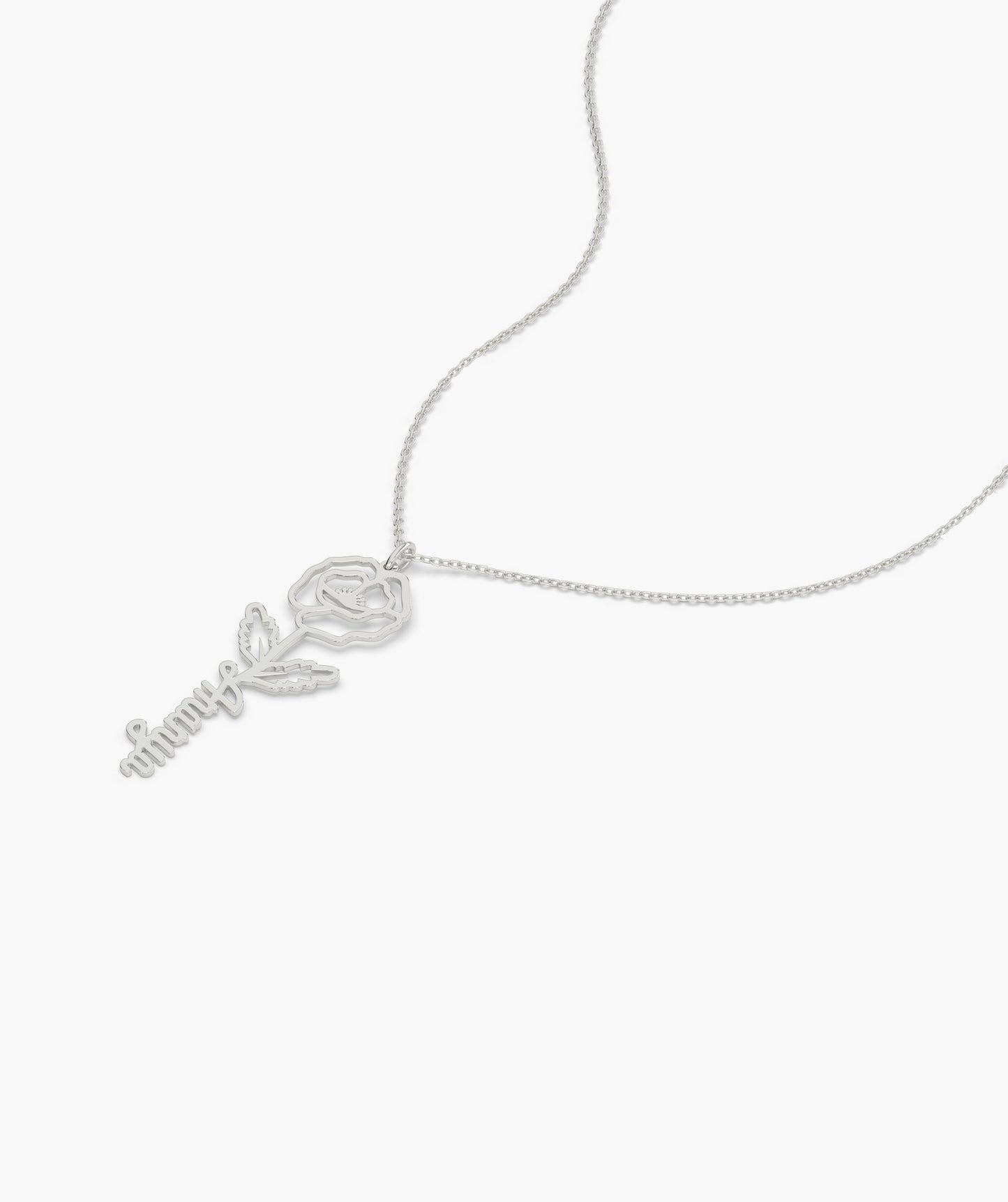 Blossoming Marilyn Name Pendant