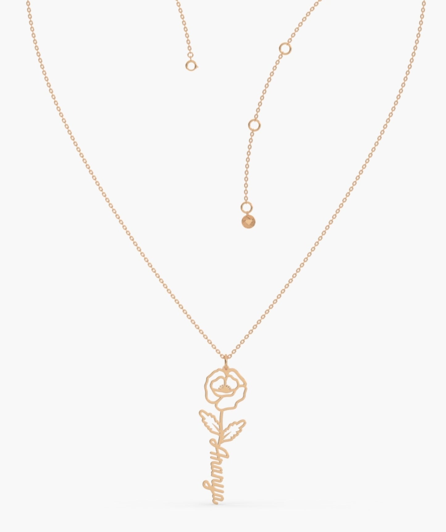 Blossoming Marilyn Name Pendant