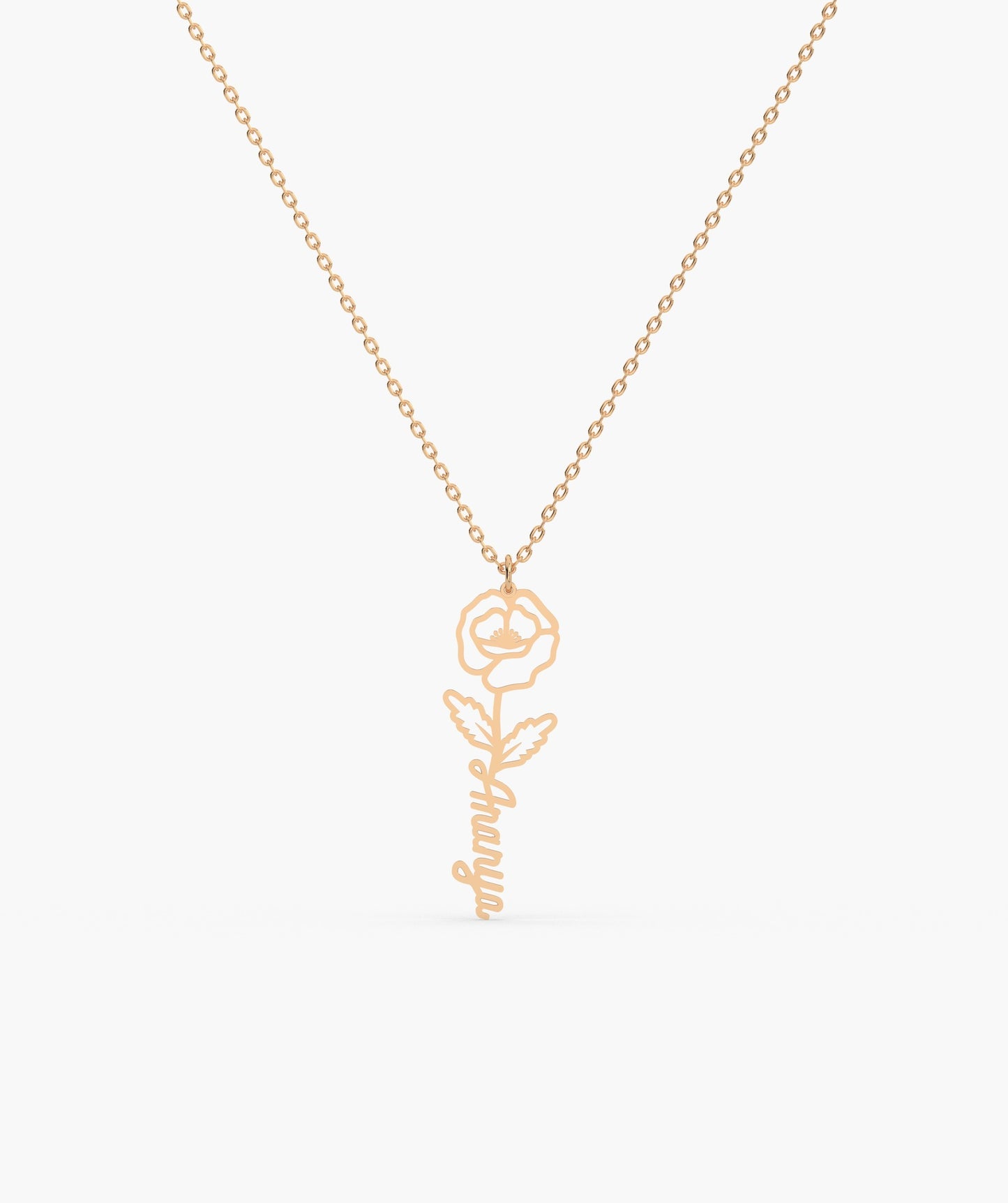 Blossoming Marilyn Name Pendant