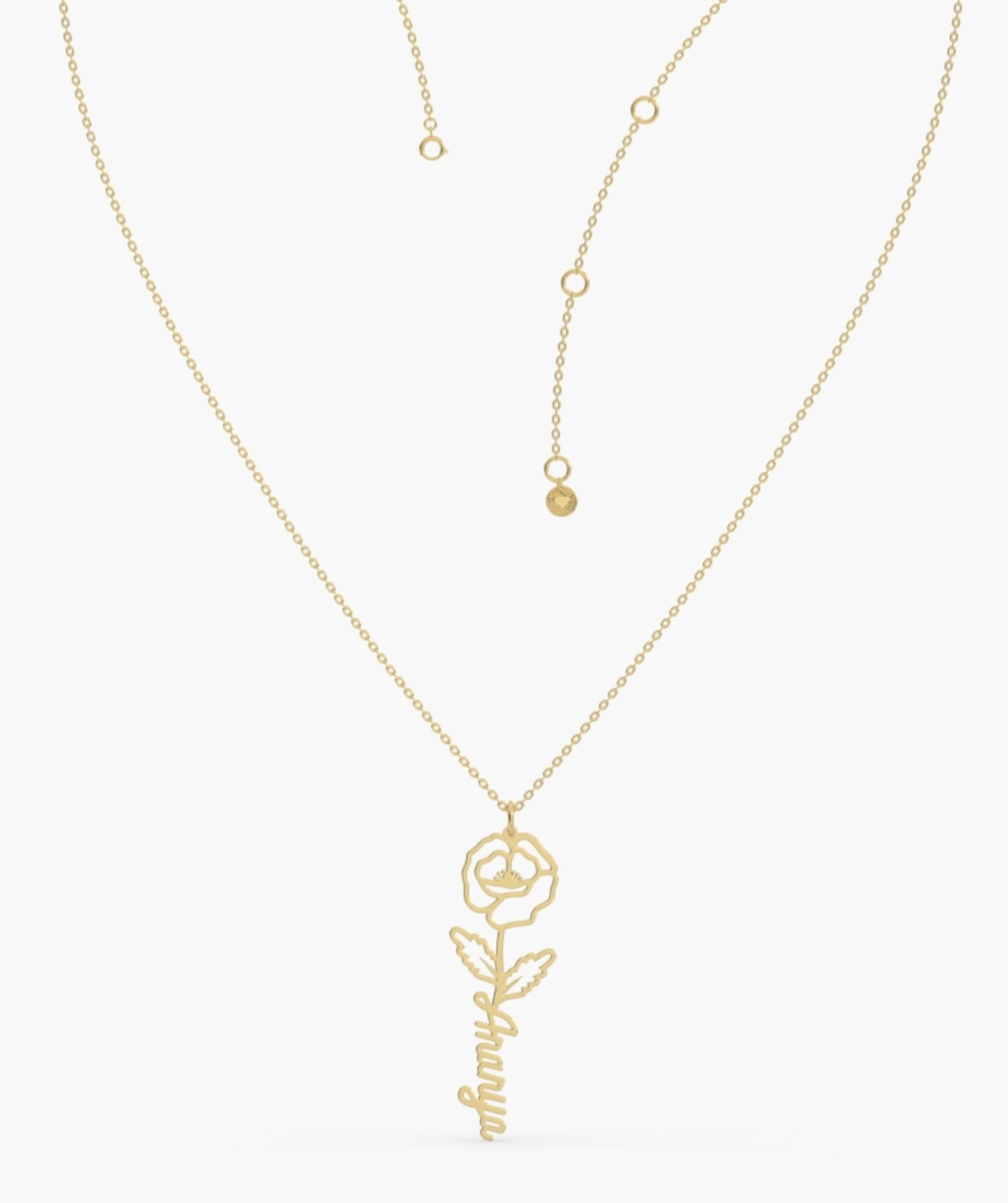 Blossoming Marilyn Name Pendant