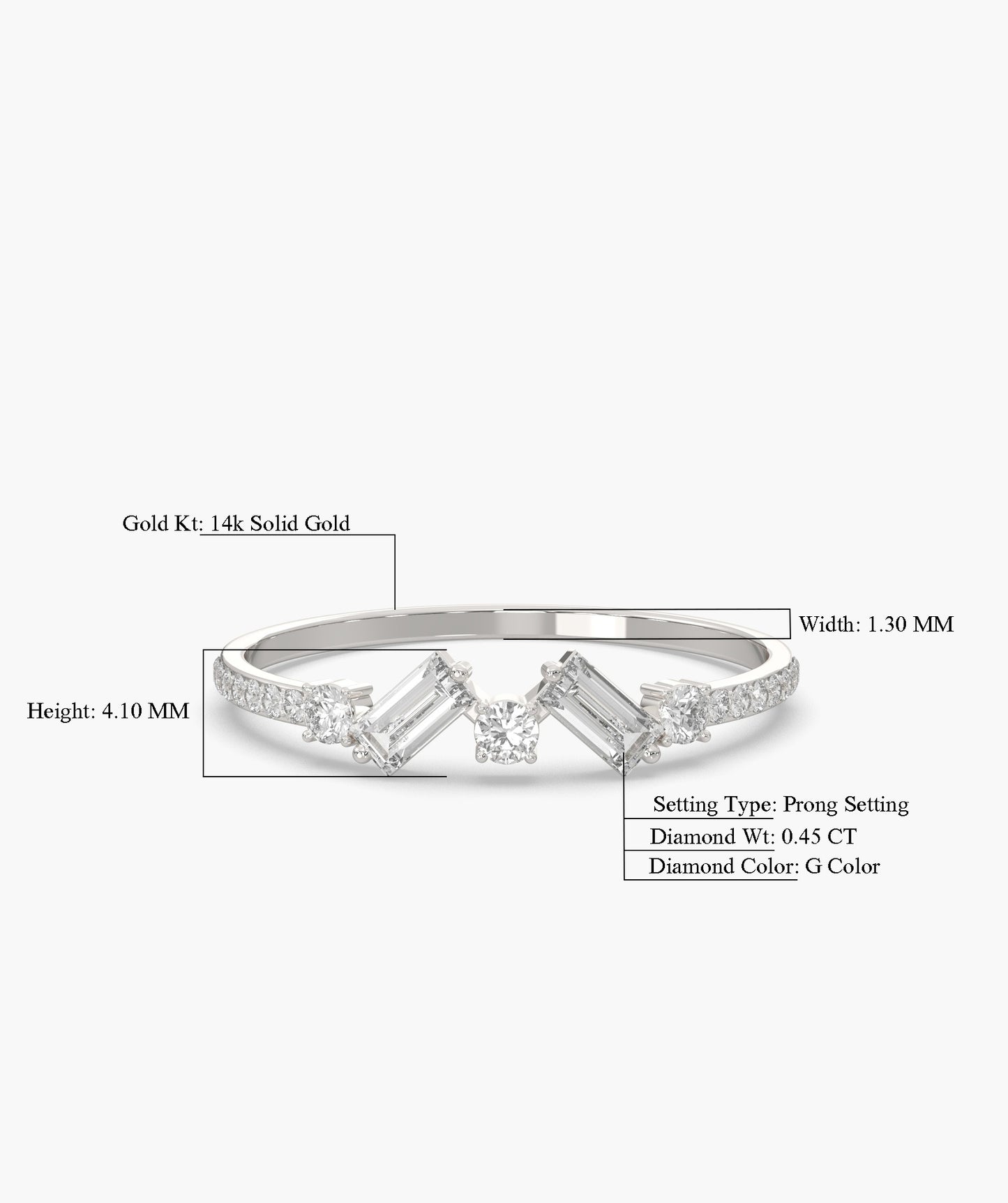 Celestial Shine Baguette Diamond Ring