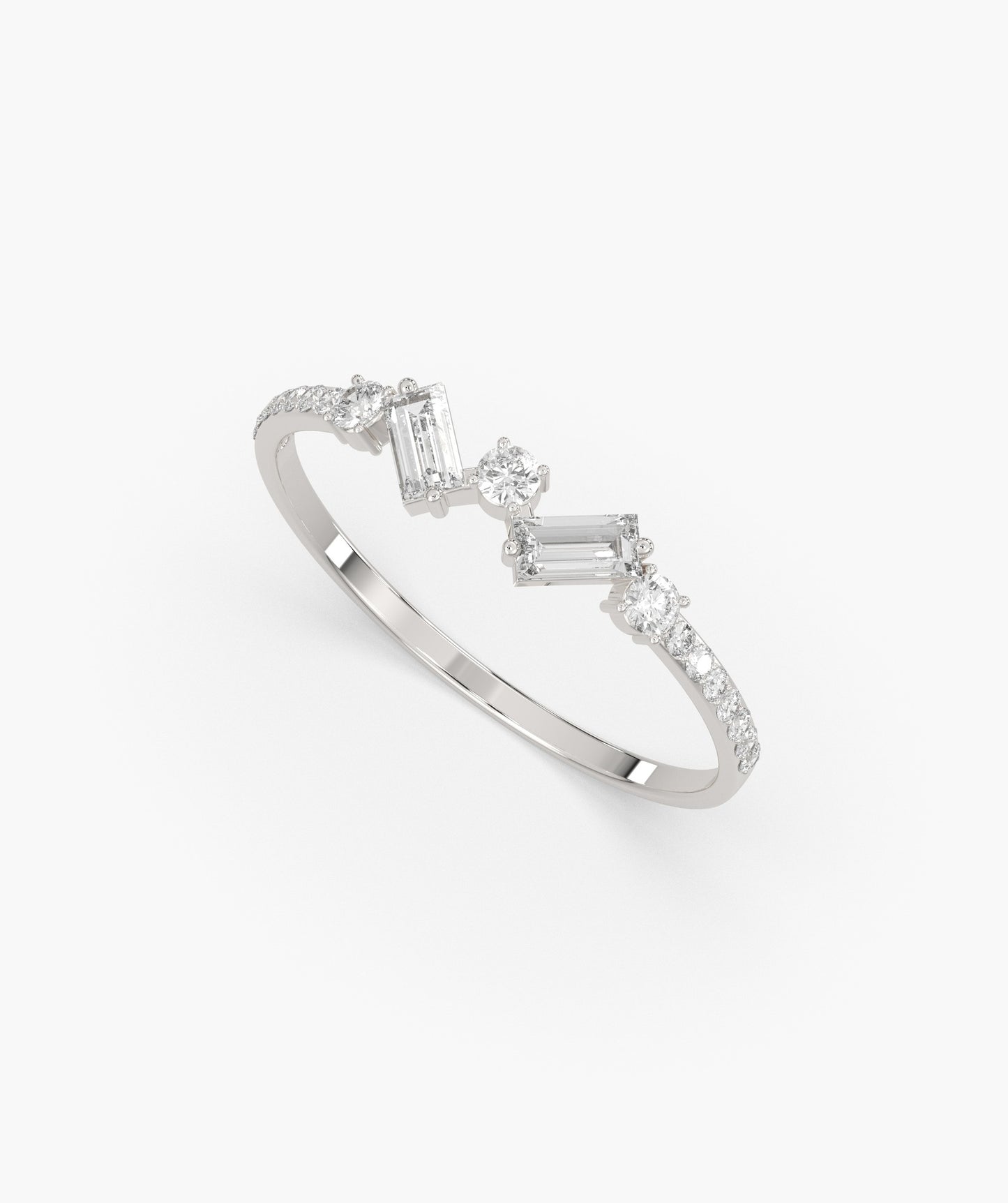 Celestial Shine Baguette Diamond Ring