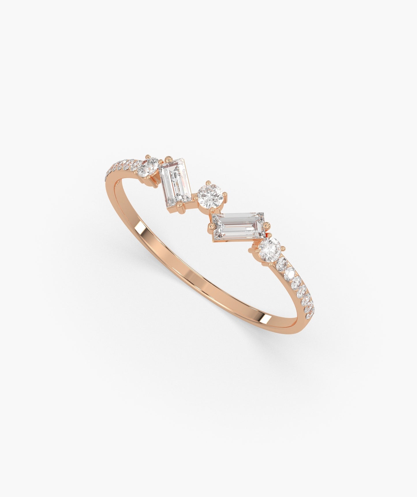 Celestial Shine Baguette Diamond Ring