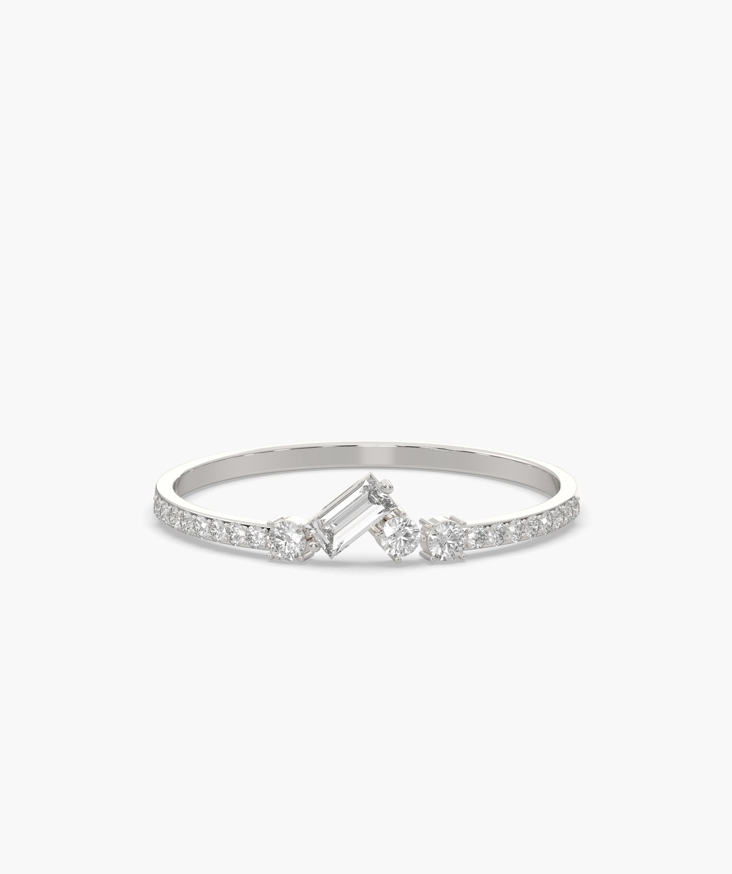 14K Gold Sleek Baguette Diamond Ring
