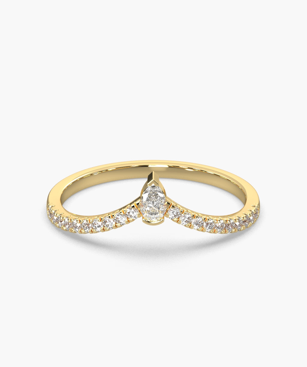 Fashionable Diamond Accent Ring