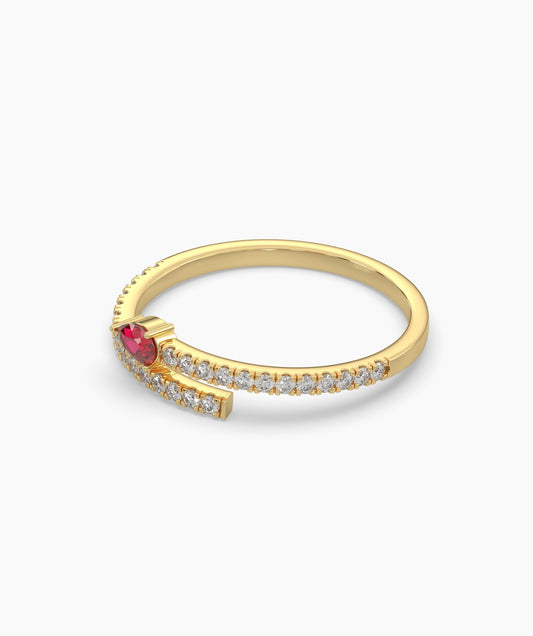 Ruby Radiance Diamond Band
