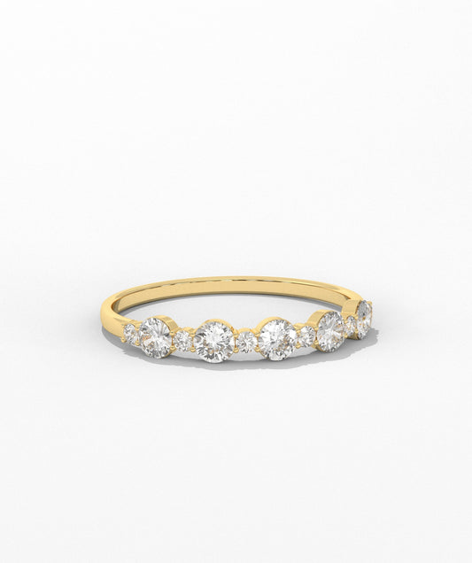 Precious Diamonds Gold Band