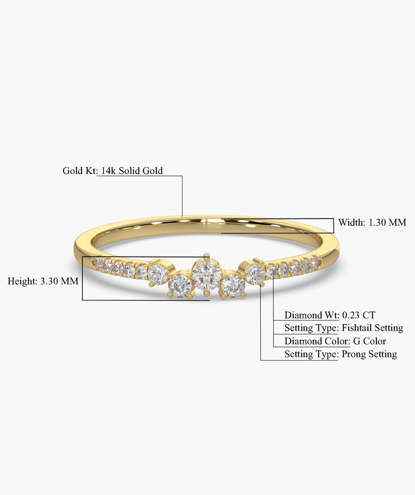 Tapered Diamond Band