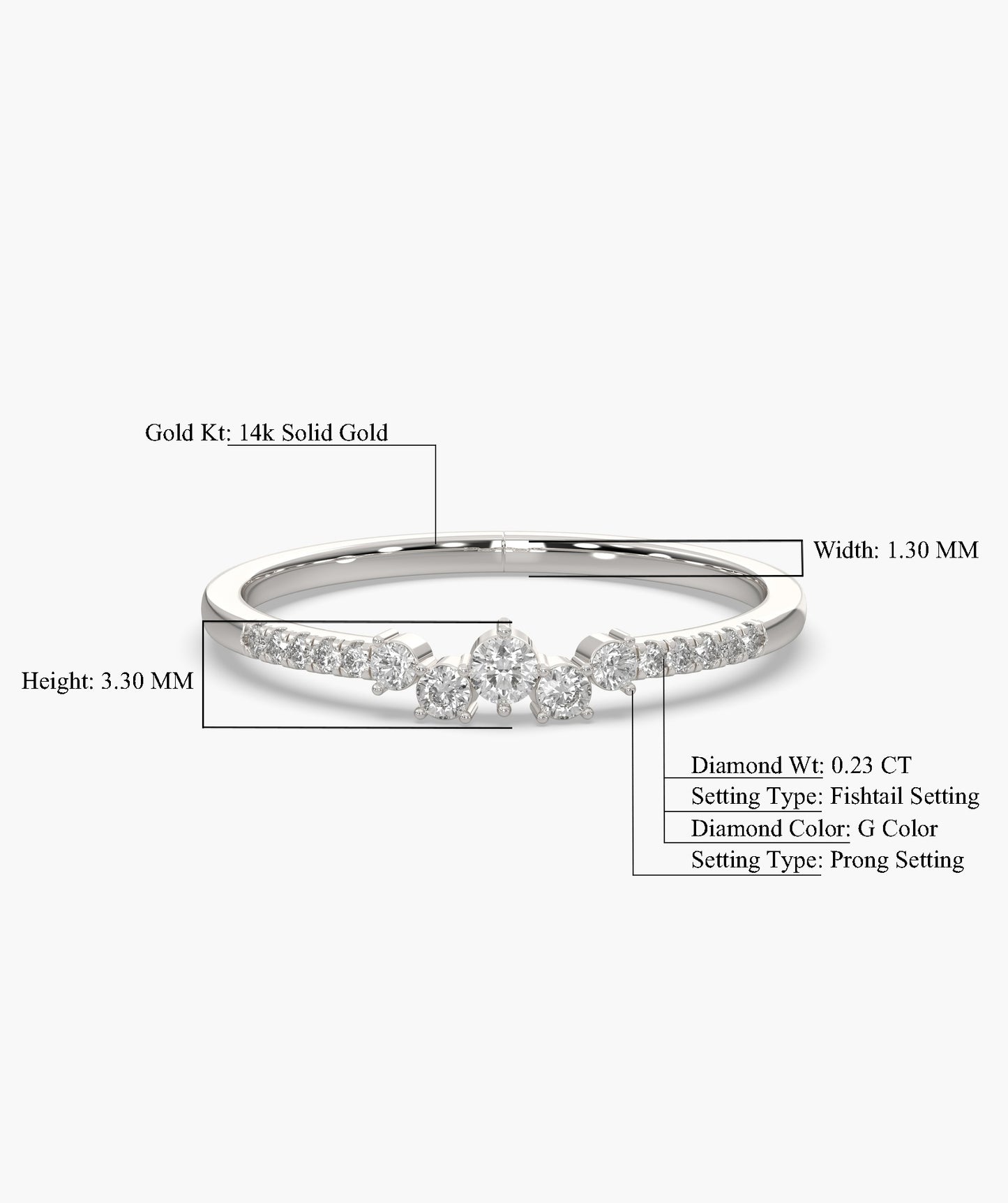 Tapered Diamond Band