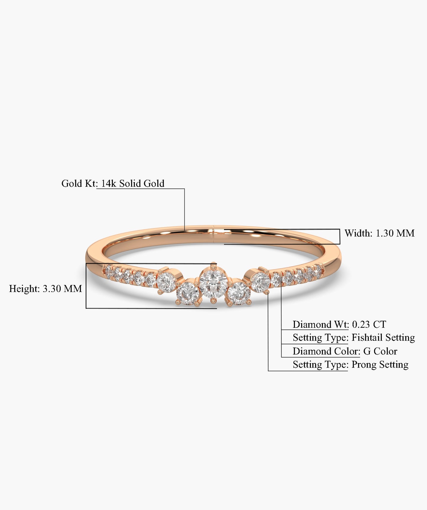 Tapered Diamond Band