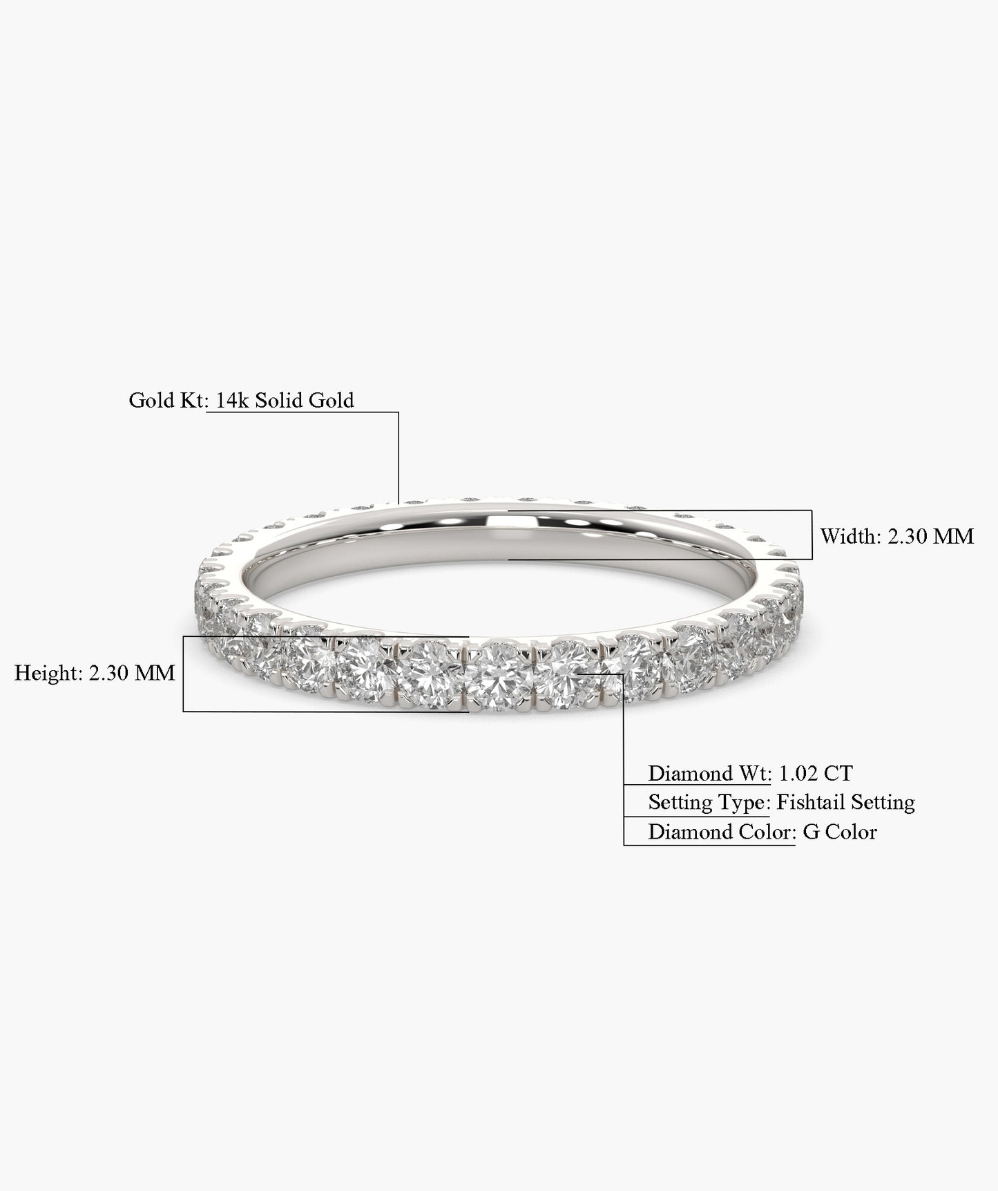 2.00 MM Eternal Diamond Circle Band