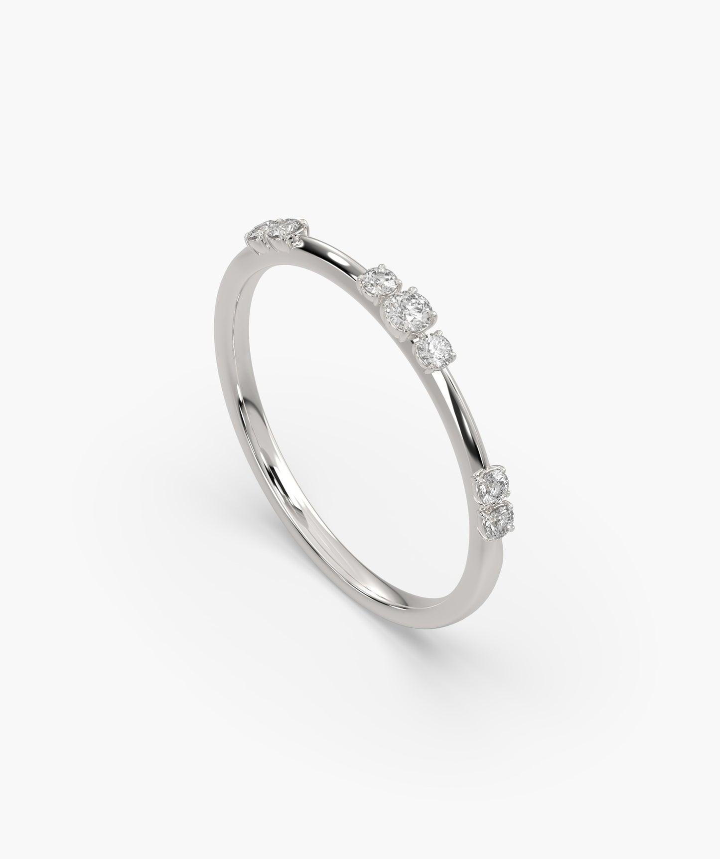 Classic Elegance Diamond Stack Ring