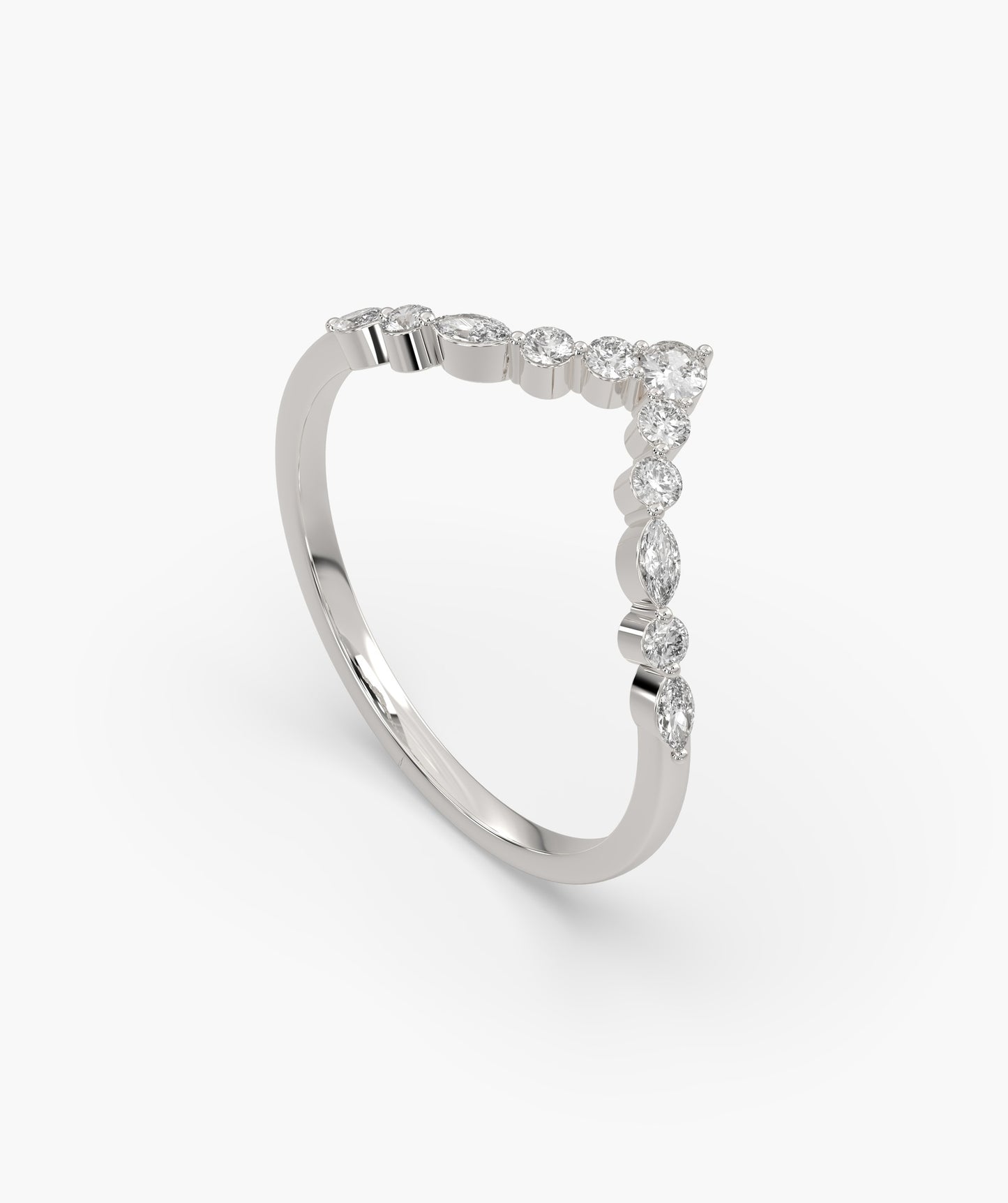 Diamond Chevron Ring
