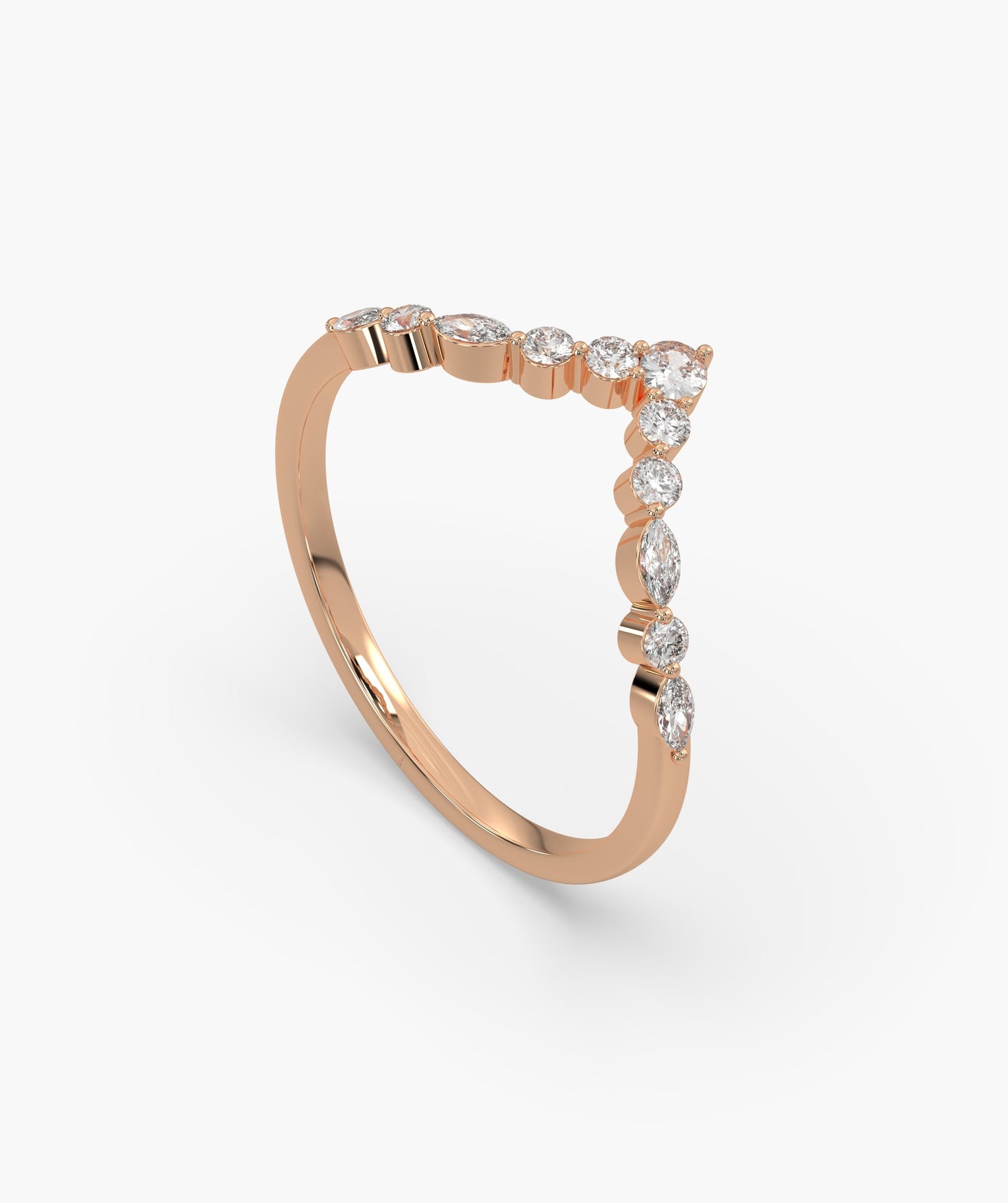 Diamond Chevron Ring