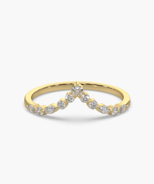 Diamond Chevron Ring