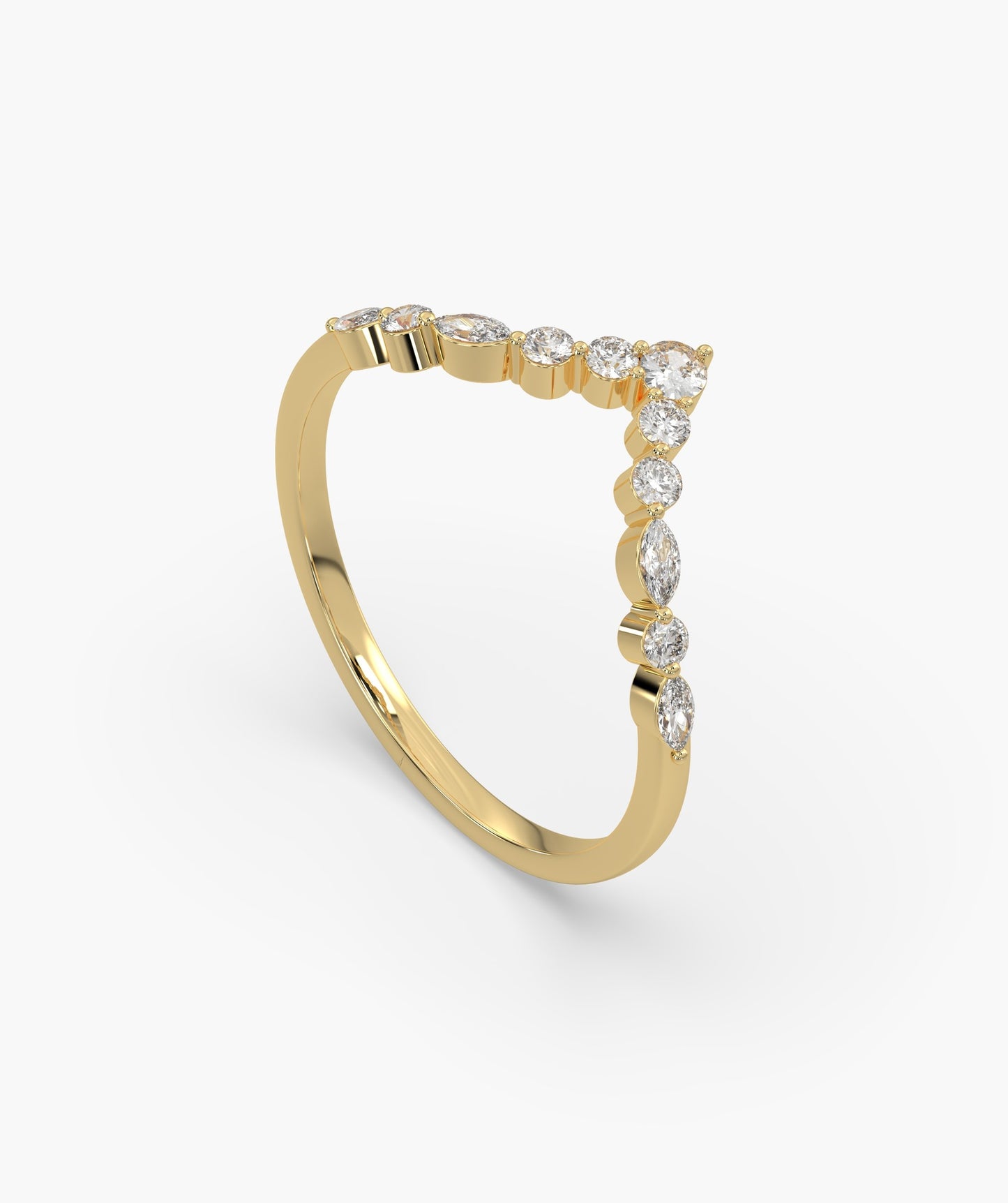 Diamond Chevron Ring