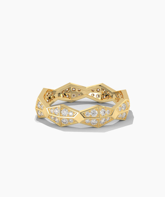 Edgy Gold Eternity Ring