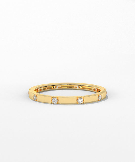 Gold & Diamond Stacking Ring