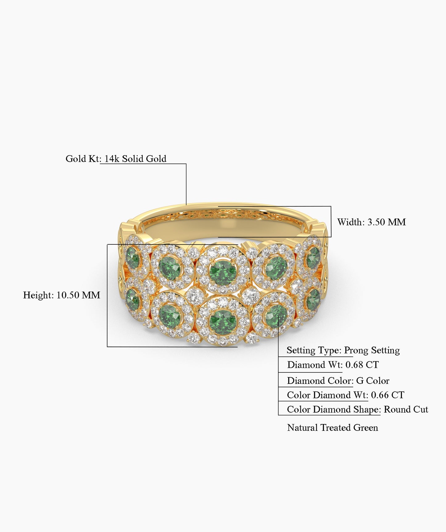 Majestic Bloom 14K Gold Ring