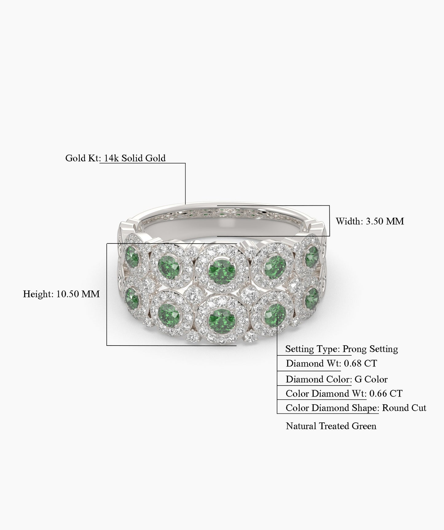 Majestic Bloom 14K Gold Ring