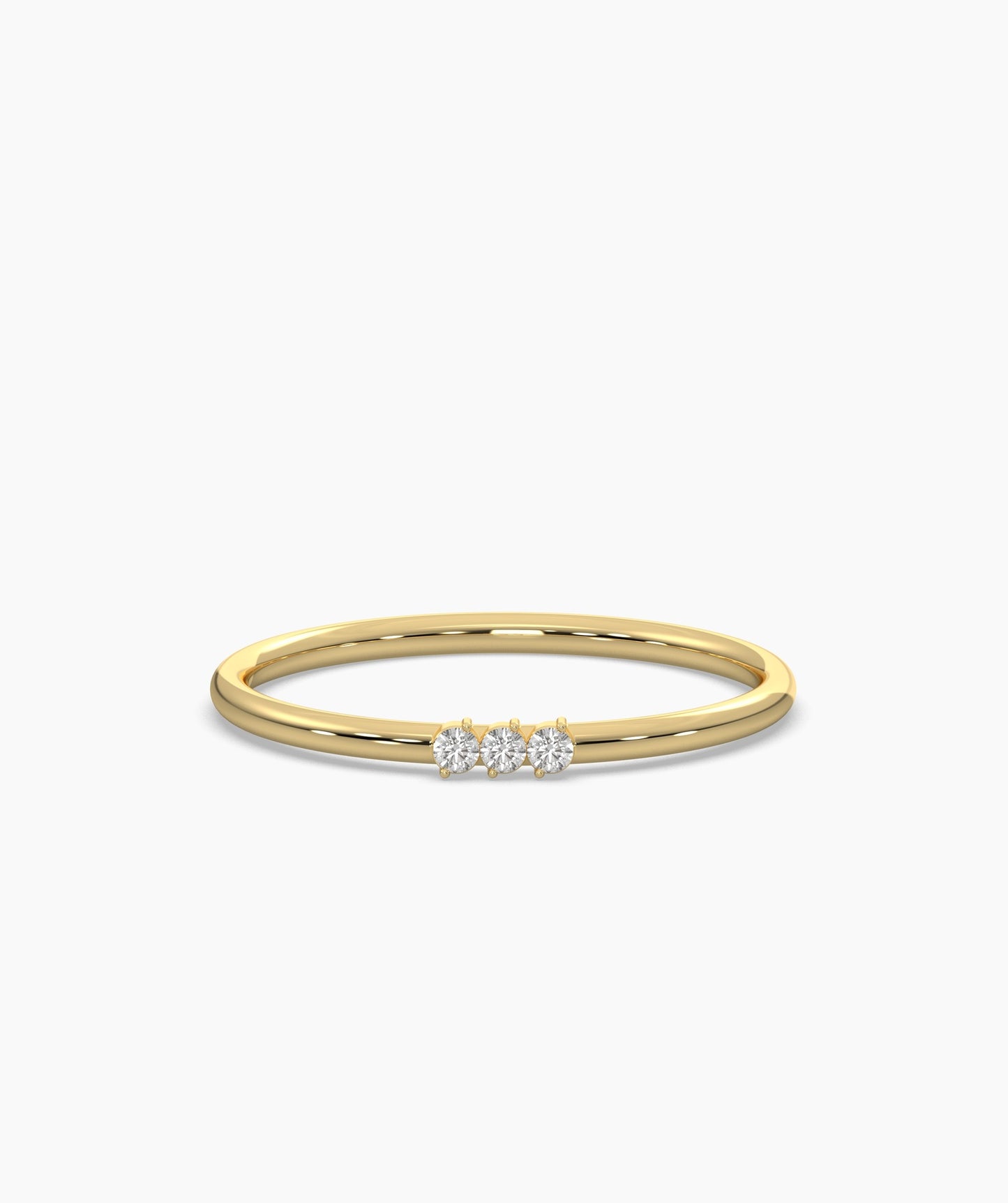 Trinity of Light Minimalist Diamond Band