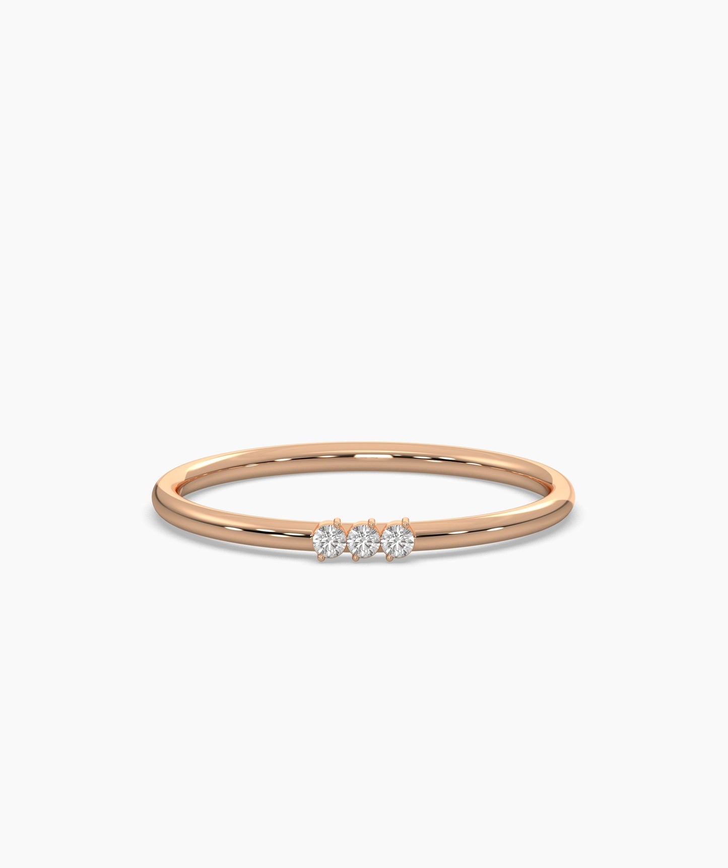 Trinity of Light Minimalist Diamond Band