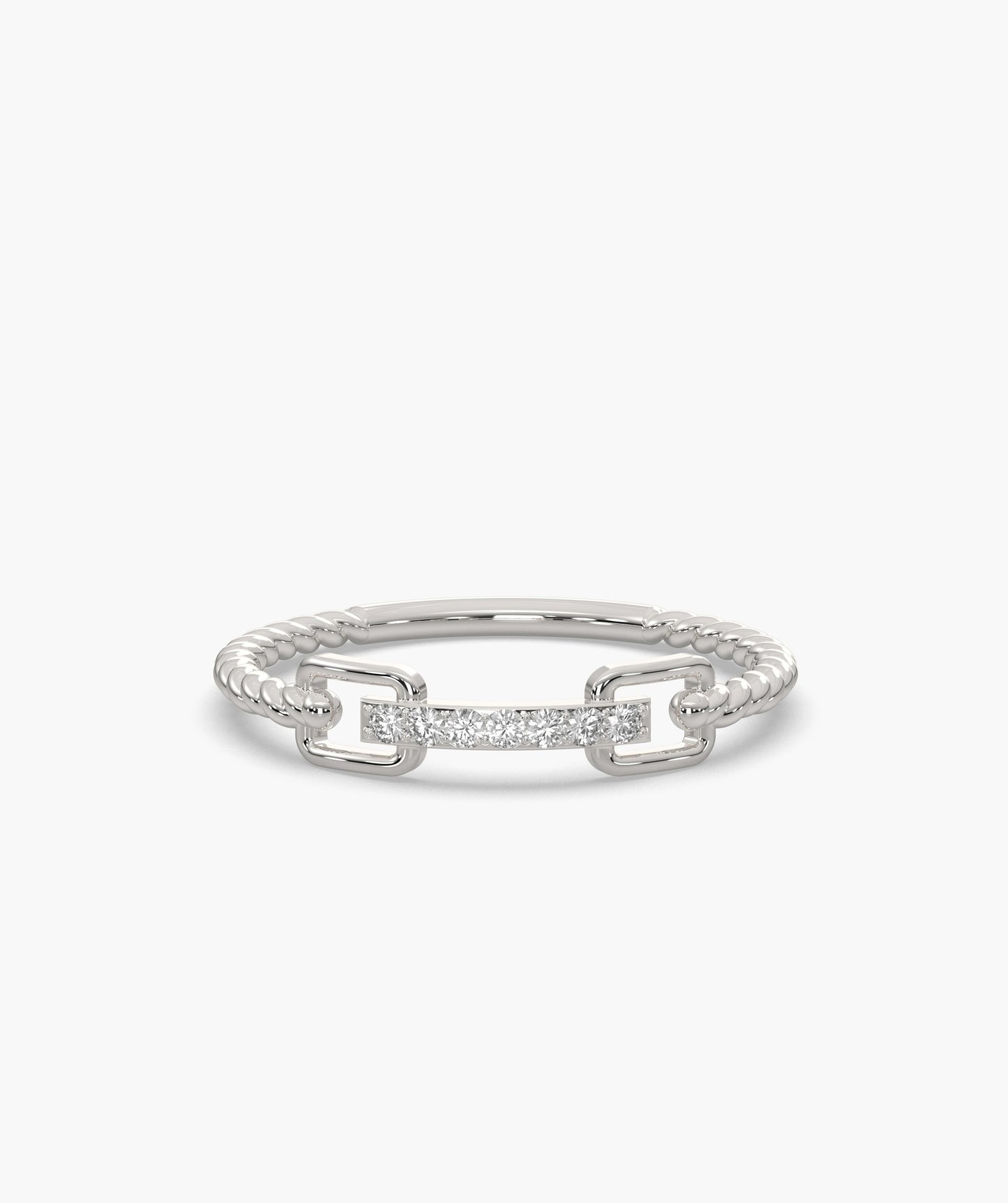 Rope Link Diamond Band