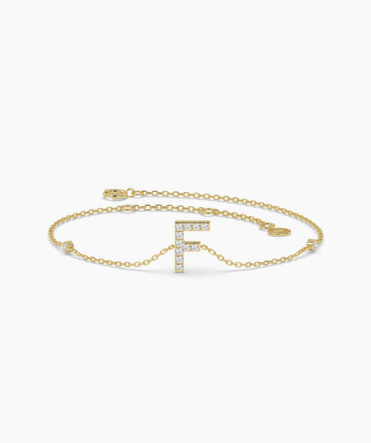 Classic Diamond 'F' Bracelet