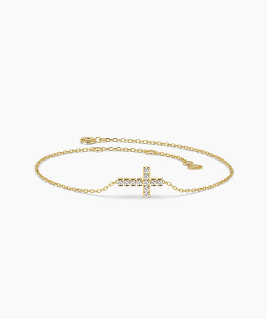 Linear Sparkle Diamond Bar Bracelet