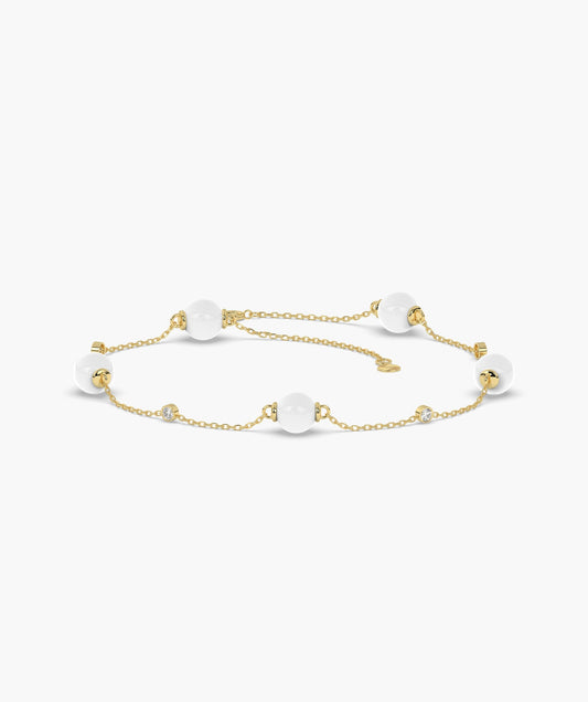 Pearlescent Elegance Diamond Bracelet