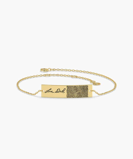 Custom Fingerprint Engraved Bracelet