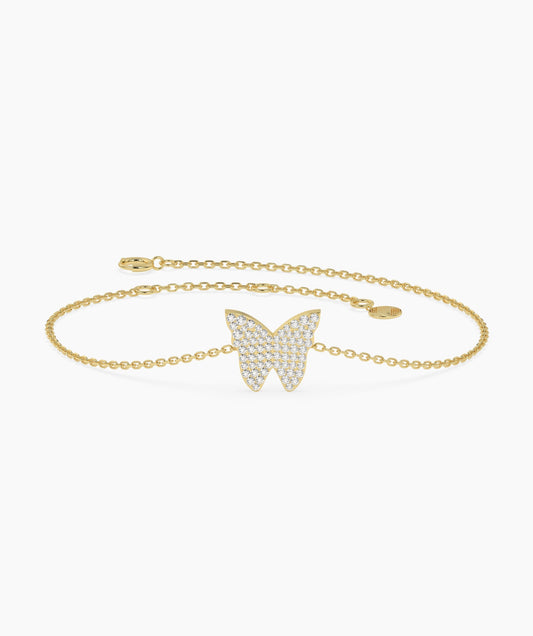 Diamond Butterfly Bracele