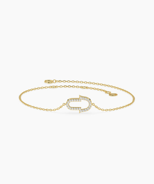 Dainty Horseshoe Gold Bracelet