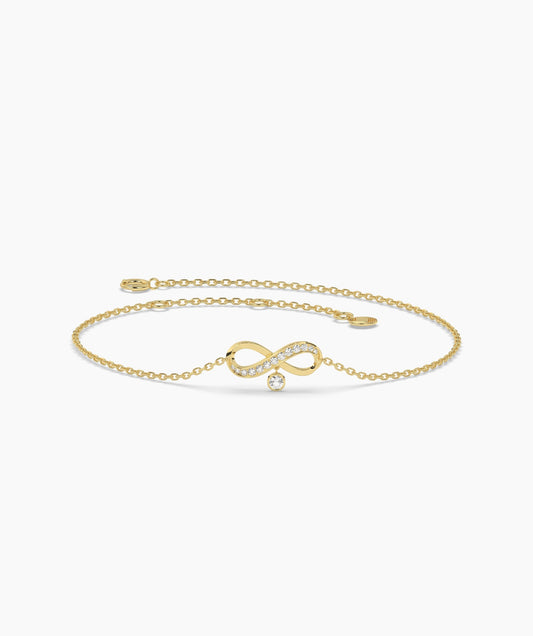 Infinity Bracelet with Diamonds